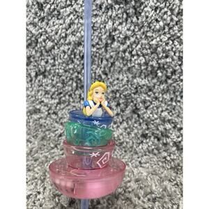 Disneyland 70th Disney 2026 Alice in Wonderland Teacups LU Bottle Topper & Straw